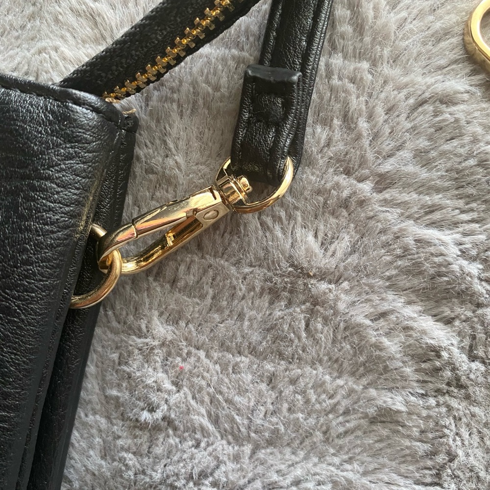 NWT ISabelle vegan leather crossbody/clutch/shoulder bag black - Picture 5 of 16